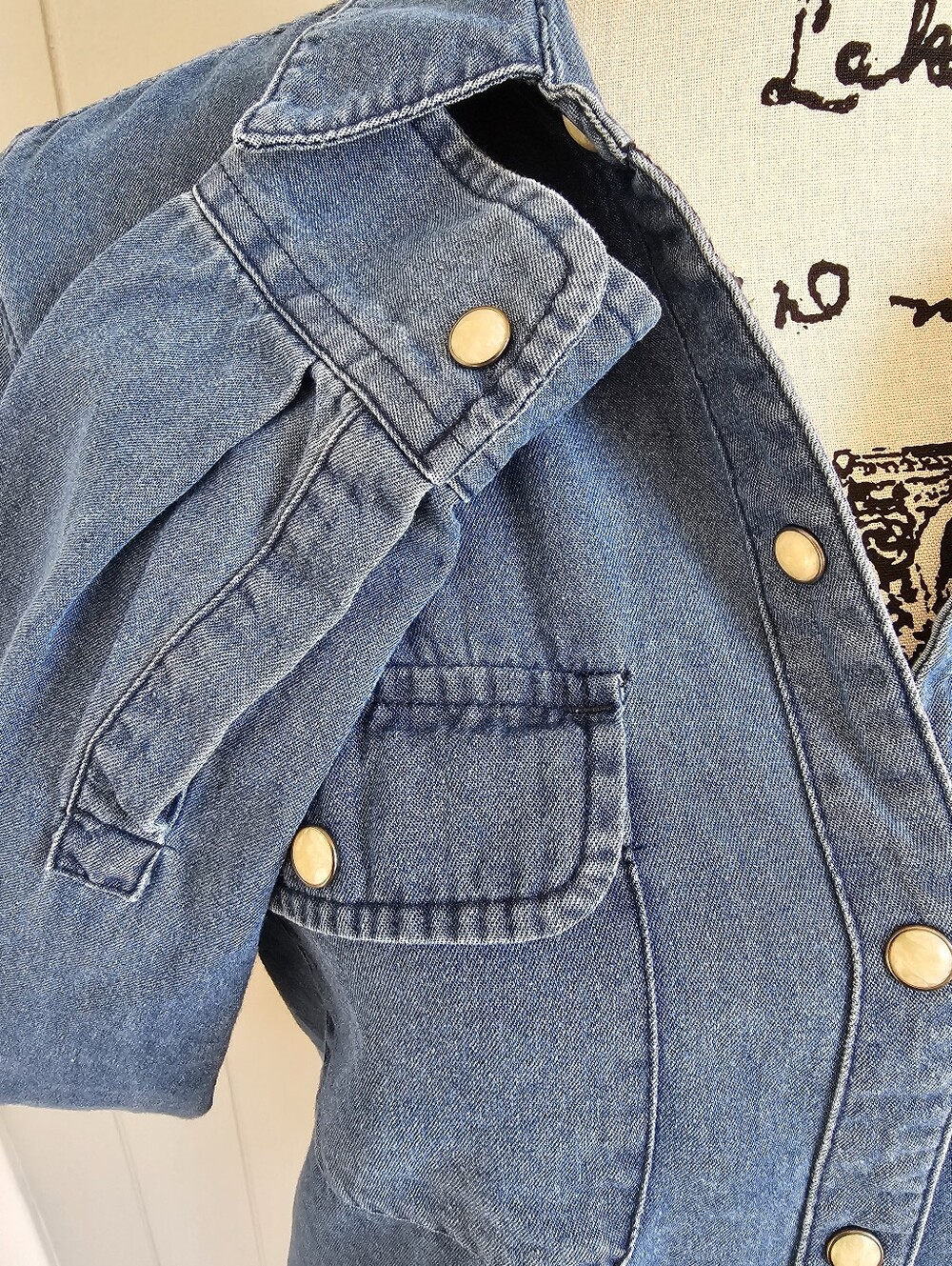Lucky Brand Classic Denim Chambray Button-Up Shirt - Blue - Picture 5 of 7
